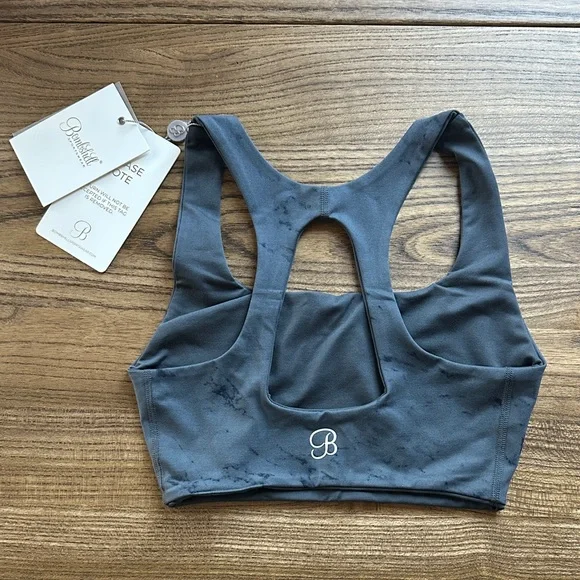 Bombshell Sportswear Gray Marble Sports Bra (reversible)